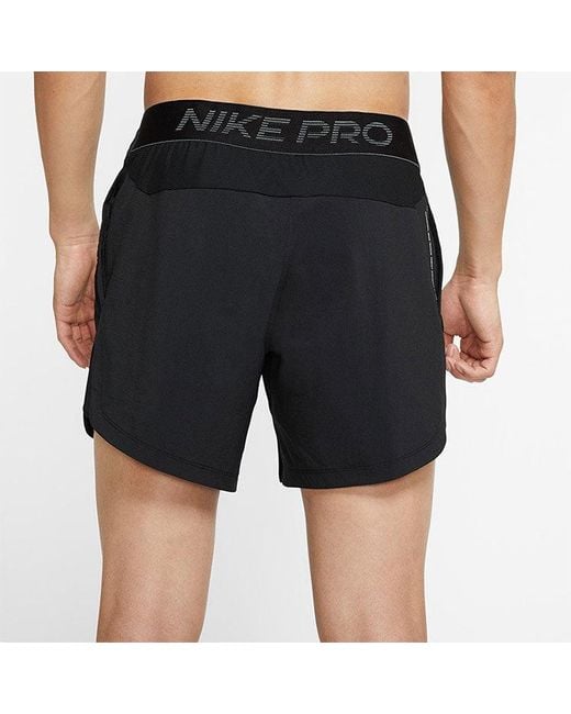 Nike Black Pro Solid Color Quick Dry Breathable Sports Training Gym Shorts for men