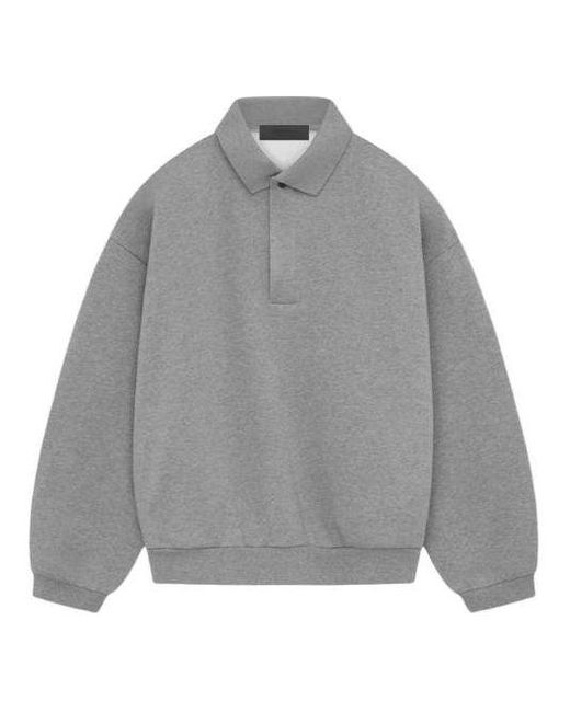 Fear Of God Gray Longsleeve Polo for men