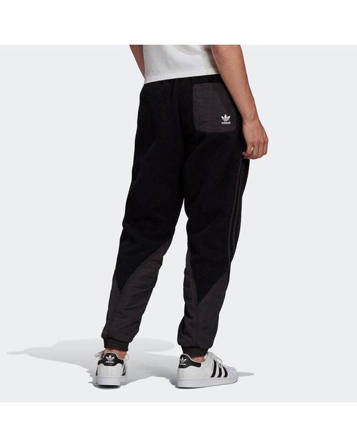 Adidas Black Originals Bg Trf Mix Tp Running Athletics Polar Fleece Bundle Feet Sports Pants for men