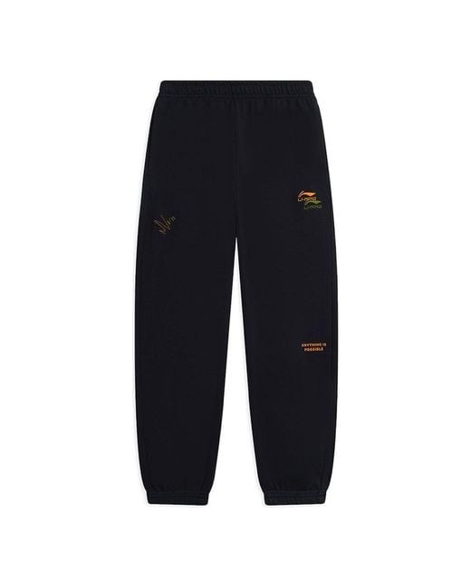Li-ning Blue Embroidered Logo Joggers Sweatpants for men