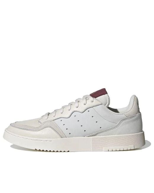 Adidas White Supercourt 'Chalk Burgundy' for men