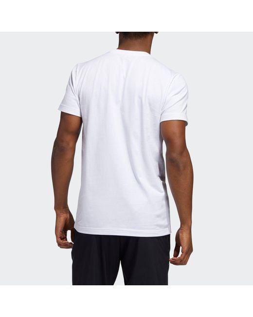 Adidas White Chengdu Tee Cartoon Printing Basketball Sports Short Sleeve for men