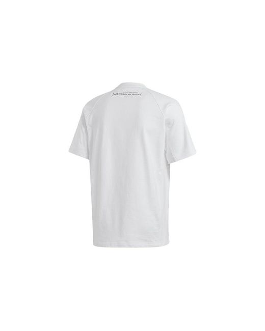 Adidas White Classic Logo Printing Short Sleeve for men