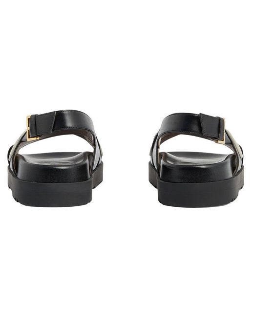 Gucci Black (Wmns) Sandal With Logo Script