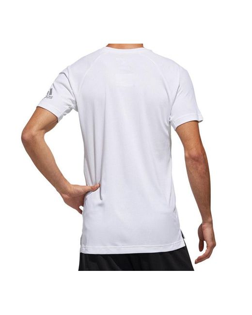 Adidas White Tennis Sports Quick Dry Short Sleeve for men