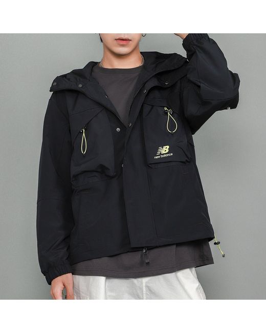 New Balance Blue Multiple Pockets Casual Sports Breathable Woven Jacket Autumn for men
