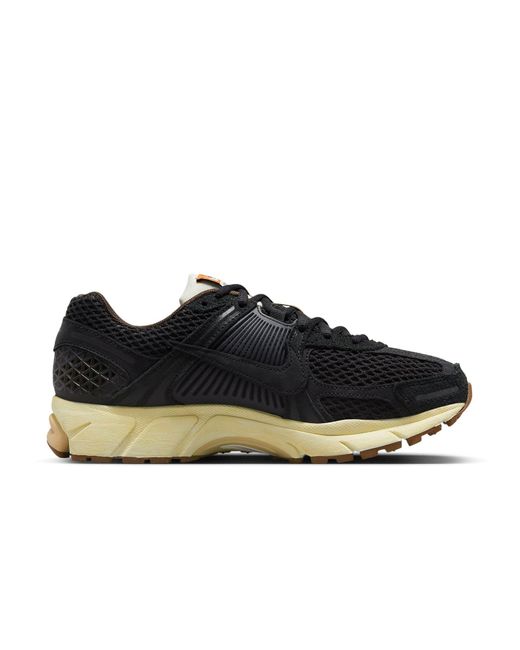 Nike Black Zoom Vomero 5 Swoosh-embellished Leather And Mesh Low-top Trainers