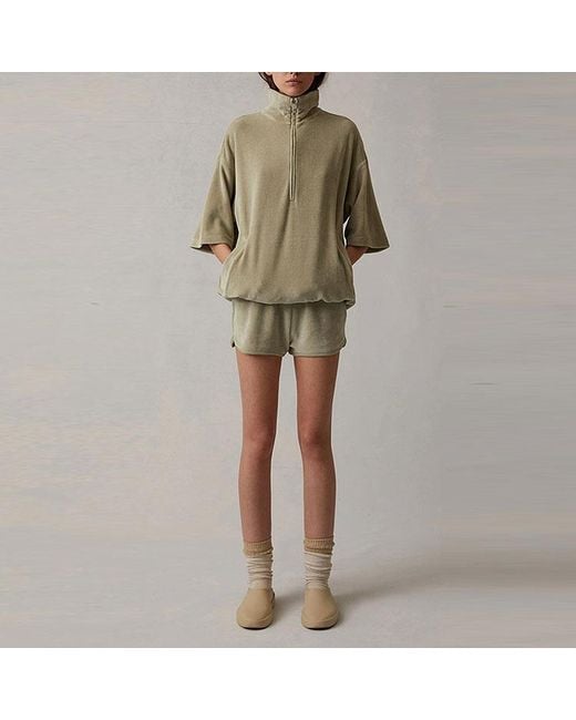 Fear Of God Natural (Wmns) Ss22 Velour Mockneck Pullover 'Sea Foam'