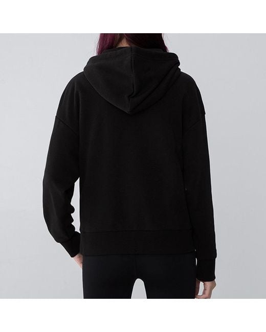 PUMA Black (Wmns) Logo Floral Graphic Hoodie