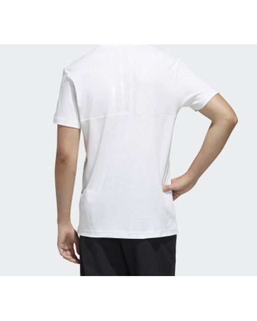 Adidas White Neo Sports Round Neck Short Sleeve for men