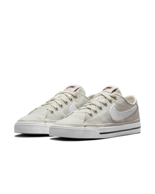 Nike White (Wmns) Court Legacy Canvas 'Sail'