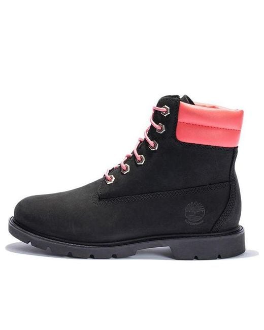 Timberland Black (Wmns) Linden Woods 6 Inch Waterproof Boots Nubuck With'