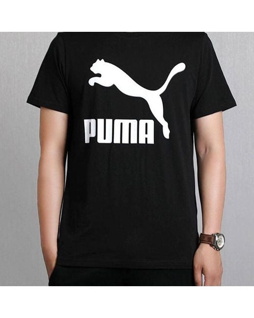 PUMA Black Casual Sports Round Neck Breathable Short Sleeve for men