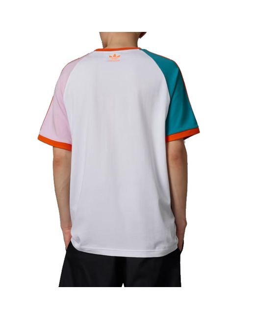 Adidas Blue Originals Enjoy Summer Raglan T-Shirt for men