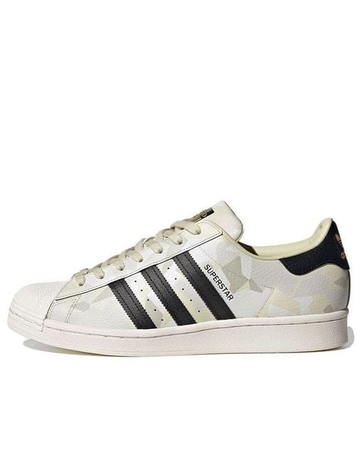 Adidas White Superstar 'Camo Sand' for men
