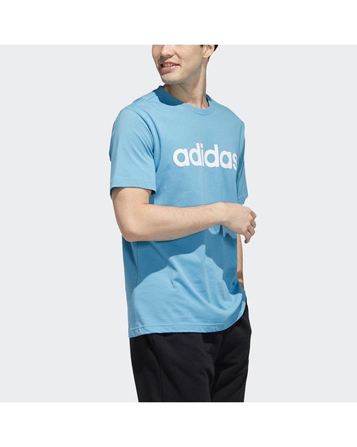 Adidas Blue Neo Casual Sports Round Neck Short Sleeve for men