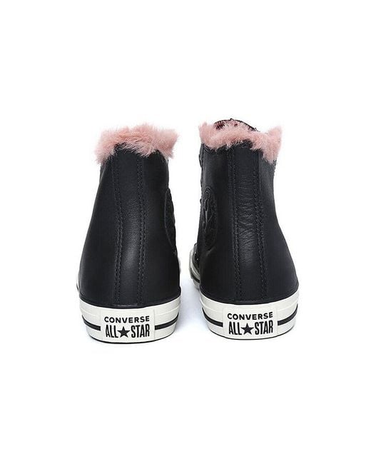 Converse Black Chuck Taylor All Star Fleece Hi for men