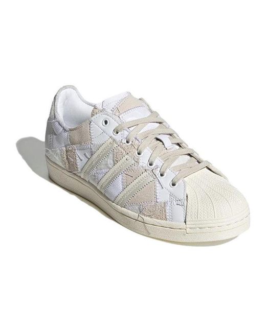 Adidas White X Atmos Superstar Sh Dark Cream' for men
