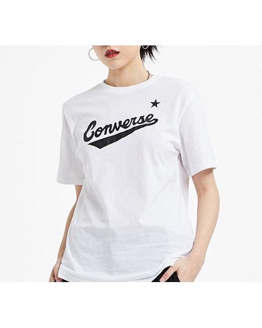 Converse White Classic Alphabet Pattern Short Sleeve for men
