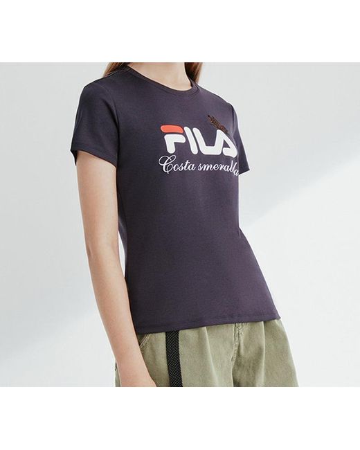 Fila Blue (Wmns) Logo Printing Tee