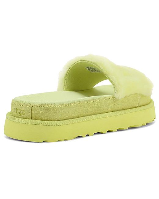 Ugg Yellow (Wmns) Laton Fur Slide Slippers