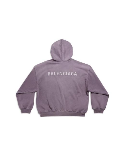 Balenciaga Purple Back Hoodie for men