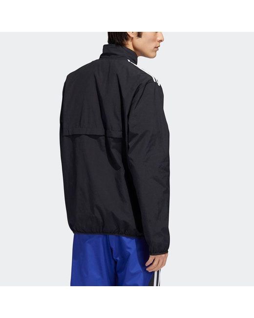 Adidas Black Originals Class Action Jk Sports Windproof Jacket for men