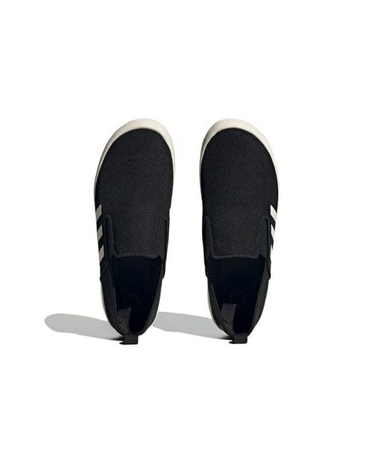 Adidas Black Terrex Boat Slip-On Shoes for men