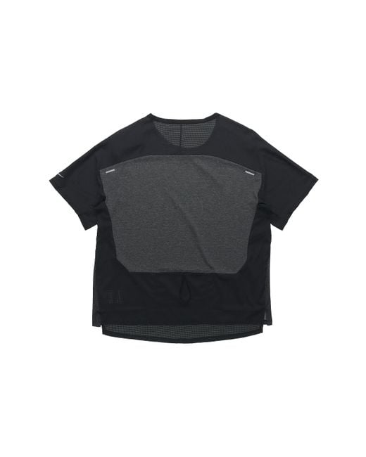 Nike Black Ultra Run Division Trainingsport Fast-Dry Breathable Fabric Short Sleeve T-Shirt for men