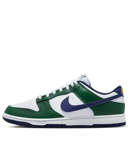 Nike Green Dunk Low Retro Shoes for men