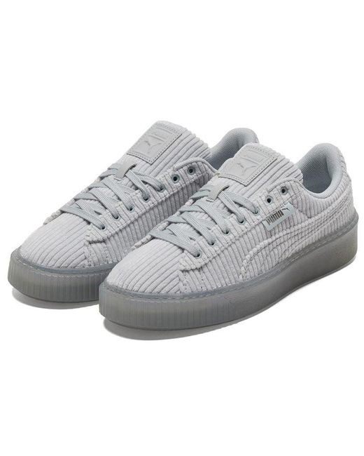 PUMA Gray (Wmns) Basket Platform Strap