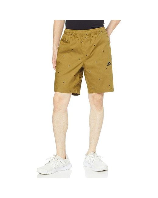 Adidas Natural Fi Short Aop Logo Printing Athleisure Casual Sports Shorts for men