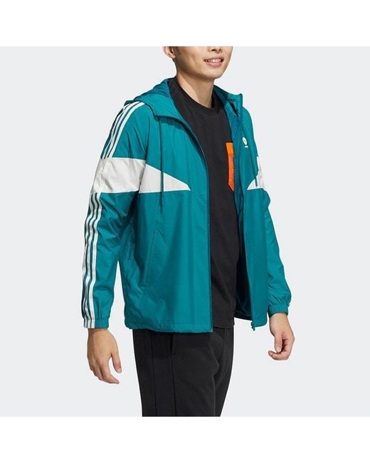 Adidas Blue Neo Sports Hooded Jacket for men
