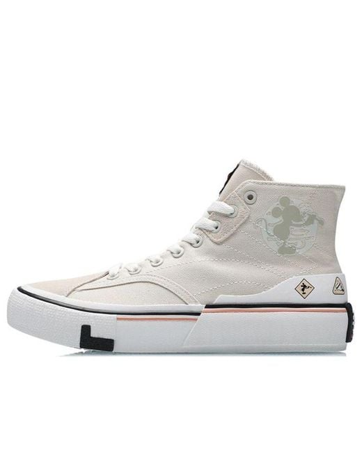 Li-ning White (Wmns) Canvas Hi Shoes
