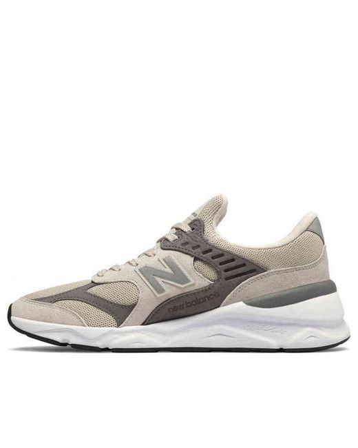 New Balance White X-90V2 'Natural Castlerock' for men