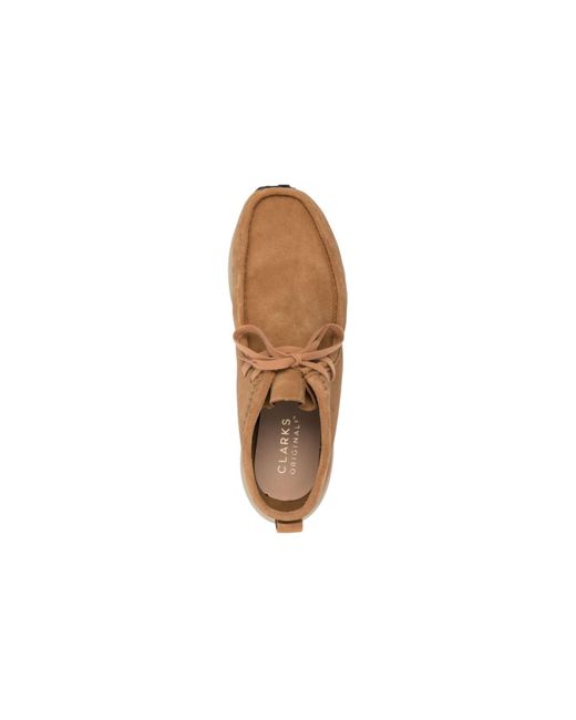 Clarks Brown Wallabee Eden Suede 'Dark Sand' for men