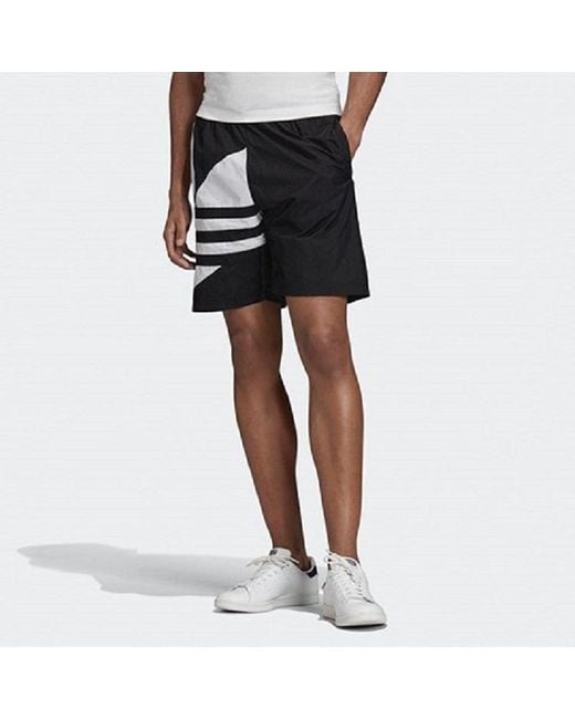 Adidas Black Originals Big Trefoil Track Shorts for men