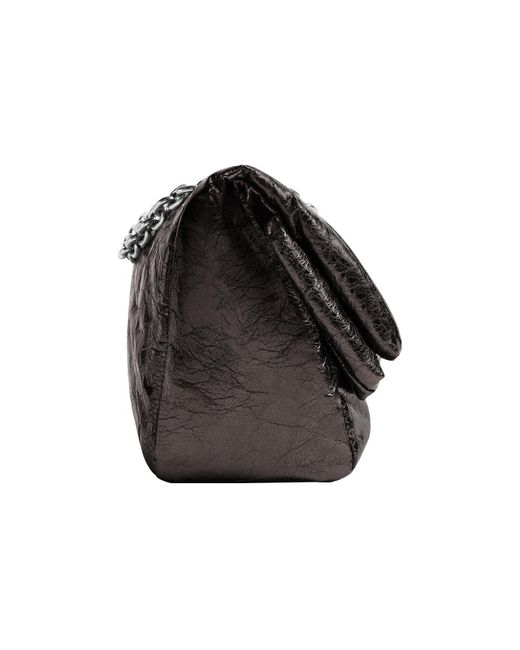 Balenciaga Black (Wmns) Monaco Small Chain Bag Metallized 'Dark'