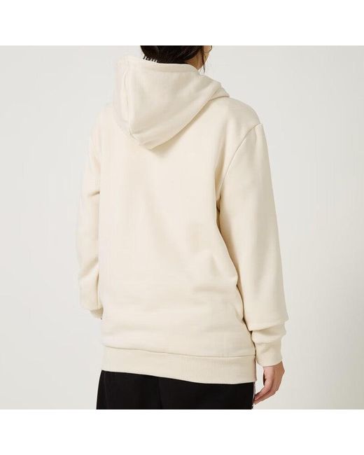 PUMA White Luxe Crew Embroidered Logo Sports Hoodie for men