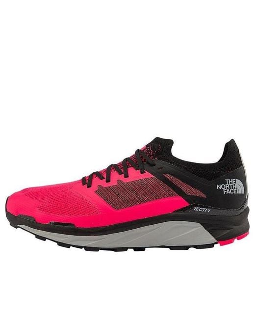 The North Face Red Vectiv Eminus Running Sneakers Tnf Trail Marker Print Brilliant Coral' for men