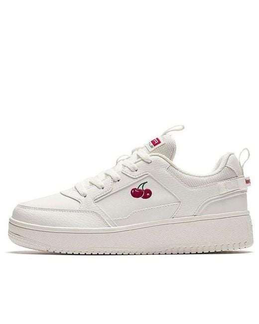 Anta White (Wmns) Life Collection Skateboarding Shoes With Cherries'