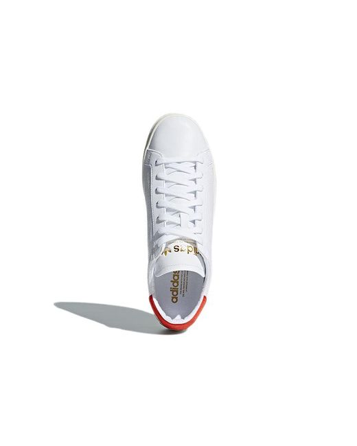 Adidas White Originals Courtvantage Casual Skate Shoes for men