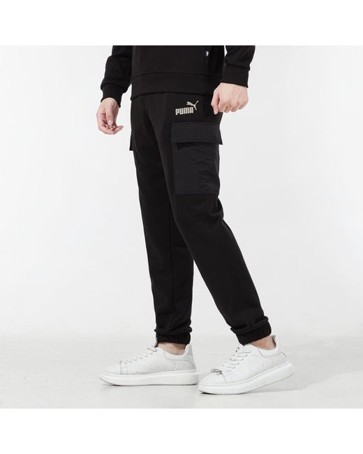PUMA Black Winterized Cargo Pants for men