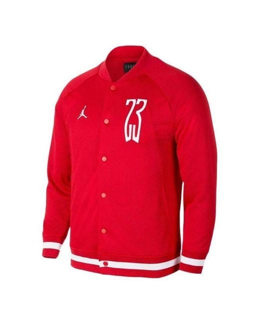 Nike Red 14 Retro Last Shot Mesh Bomber Jacket for men