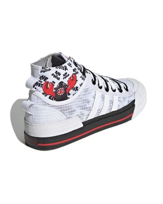 Adidas White Nizza Hi Dl 'Save The Lobster' for men