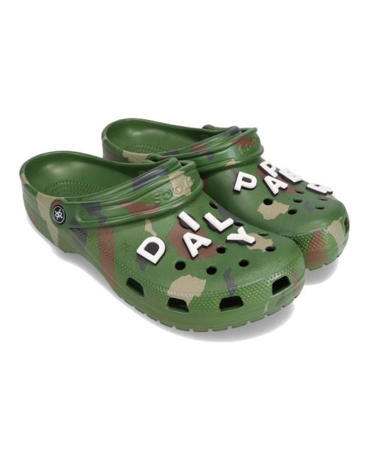 CROCSTM Green Classic Clogs 'Daily Paper' for men