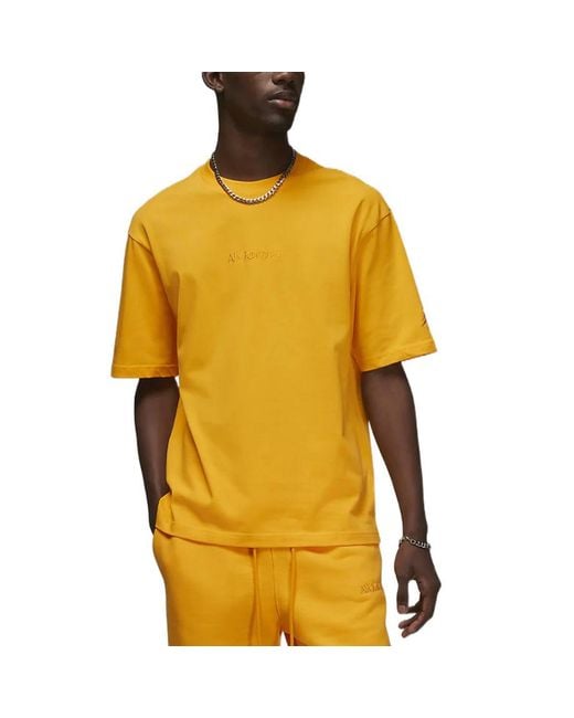 Nike Yellow Nike Jordan Wordmark Tee for men