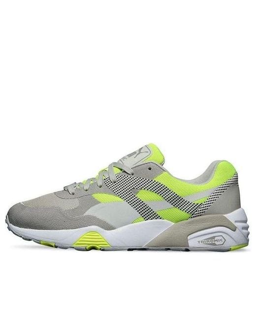 PUMA White R698 Progressive Lace Up Running Shoes for men