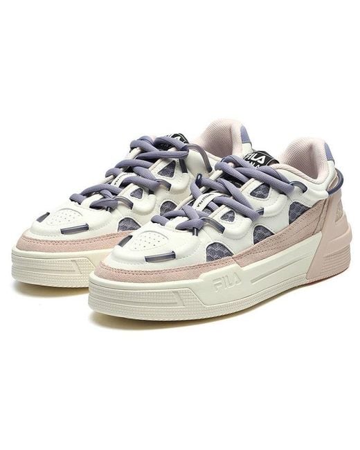 Fila White (Wmns) Salto Shock Absorption Non-Slip Low Tops Retro