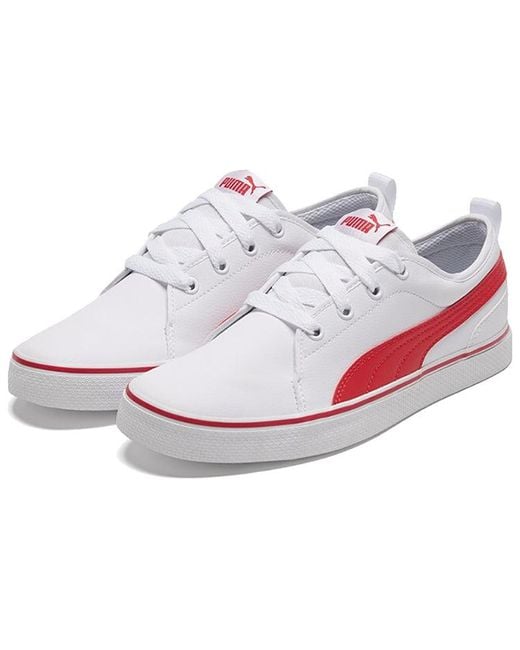 PUMA White Street Retro Low Top Casual Skate Shoes for men